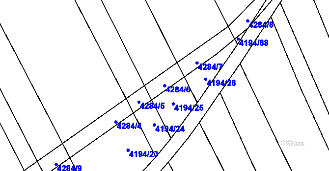 Parcela st. 4284/6 v KÚ Nemochovice, Katastrální mapa
