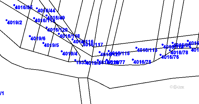 Parcela st. 4016/127 v KÚ Nemochovice, Katastrální mapa