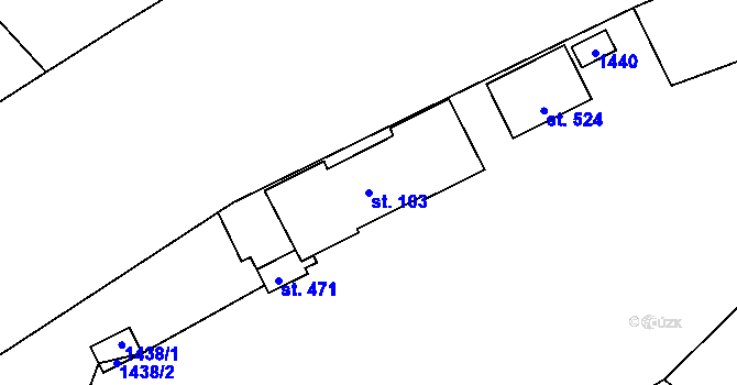 Parcela st. 103 v KÚ Nemojany, Katastrální mapa