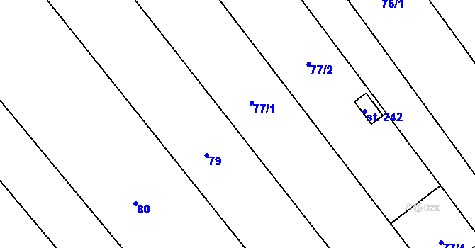 Parcela st. 78 v KÚ Nemojany, Katastrální mapa