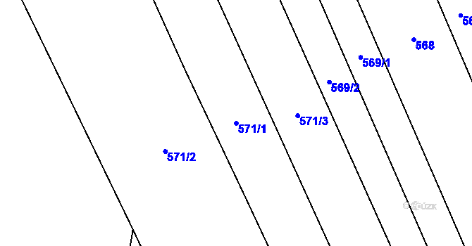 Parcela st. 571/1 v KÚ Nemojany, Katastrální mapa