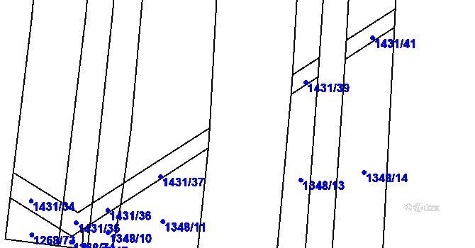 Parcela st. 1431/38 v KÚ Nemojany, Katastrální mapa