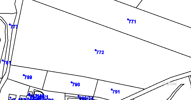Parcela st. 772 v KÚ Nemojov, Katastrální mapa