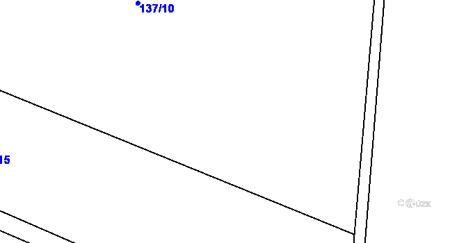 Parcela st. 137/14 v KÚ Starobucké Debrné, Katastrální mapa