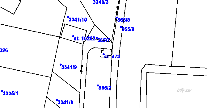 Parcela st. 473 v KÚ Nemošice, Katastrální mapa
