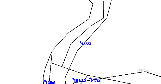 Parcela st. 135/3 v KÚ Nemošice, Katastrální mapa