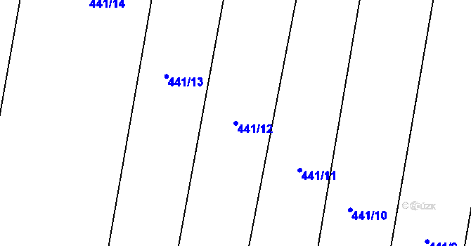 Parcela st. 441/12 v KÚ Nemošice, Katastrální mapa