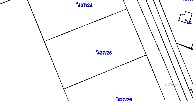 Parcela st. 427/25 v KÚ Nemošice, Katastrální mapa