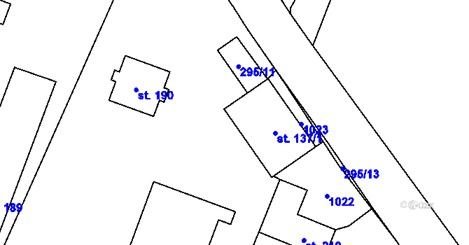 Parcela st. 137/2 v KÚ Nemyčeves, Katastrální mapa