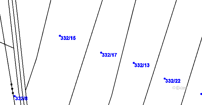 Parcela st. 332/17 v KÚ Nemyčeves, Katastrální mapa