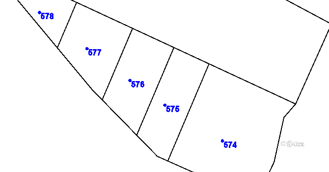 Parcela st. 217/11 v KÚ Nemyslovice, Katastrální mapa