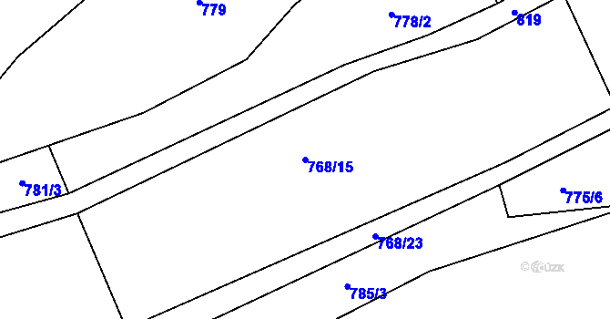 Parcela st. 768/15 v KÚ Nenačovice, Katastrální mapa