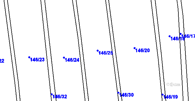 Parcela st. 146/25 v KÚ Nenačovice, Katastrální mapa