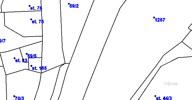 Parcela st. 845/57 v KÚ Nenačovice, Katastrální mapa