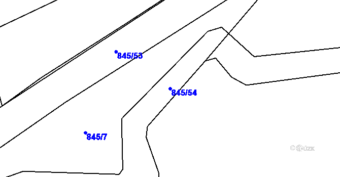 Parcela st. 845/54 v KÚ Nenačovice, Katastrální mapa