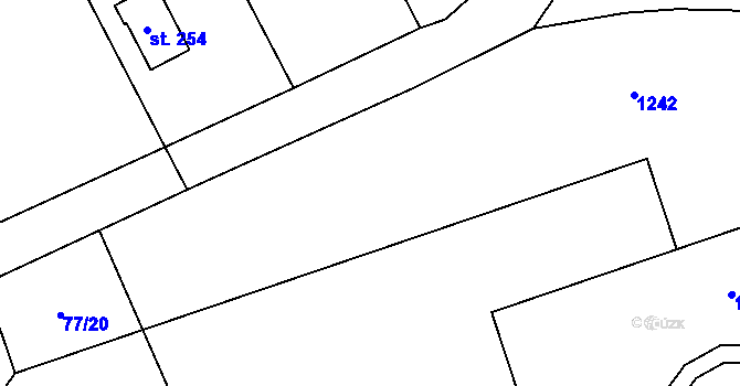 Parcela st. 77/27 v KÚ Nenačovice, Katastrální mapa