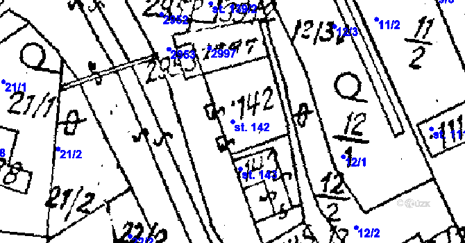 Parcela st. 142 v KÚ Nenkovice, Katastrální mapa