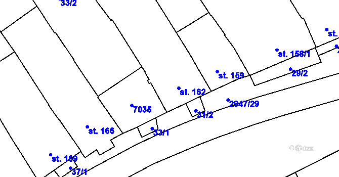 Parcela st. 162 v KÚ Nenkovice, Katastrální mapa
