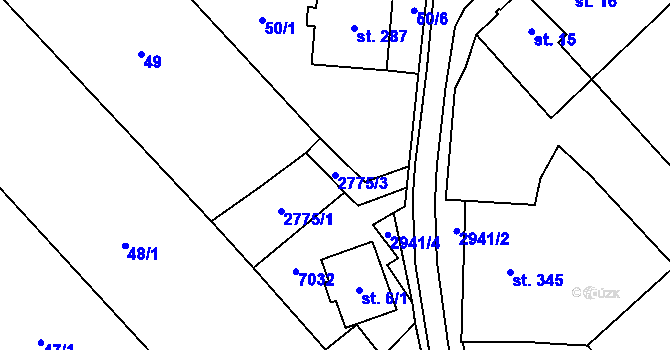 Parcela st. 2775/3 v KÚ Nenkovice, Katastrální mapa