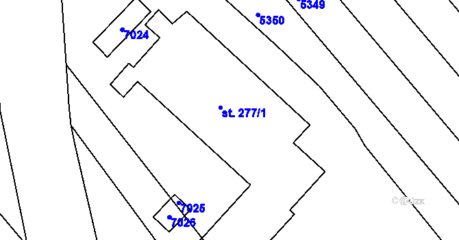 Parcela st. 277/1 v KÚ Nenkovice, Katastrální mapa