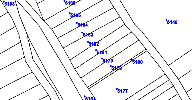 Parcela st. 5181 v KÚ Nenkovice, Katastrální mapa