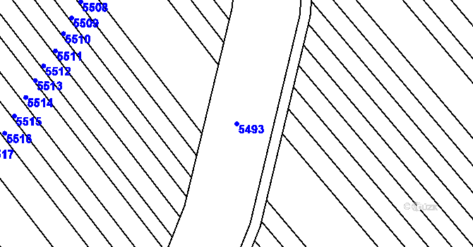 Parcela st. 5493 v KÚ Nenkovice, Katastrální mapa