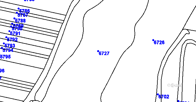 Parcela st. 6727 v KÚ Nenkovice, Katastrální mapa