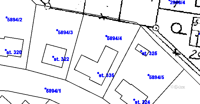 Parcela st. 5894/4 v KÚ Nenkovice, Katastrální mapa
