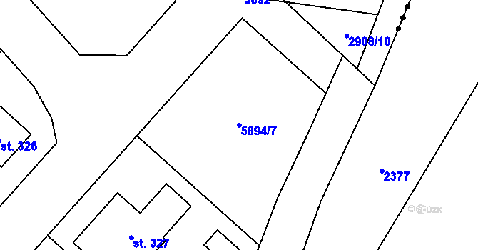 Parcela st. 5894/7 v KÚ Nenkovice, Katastrální mapa