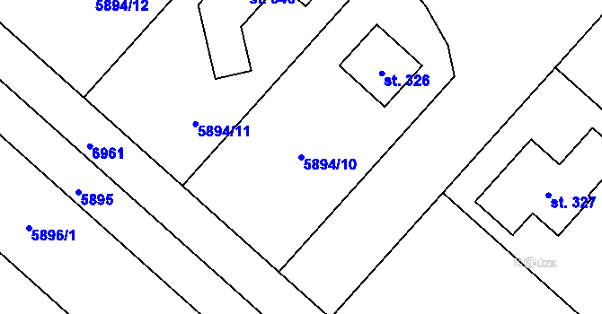 Parcela st. 5894/10 v KÚ Nenkovice, Katastrální mapa