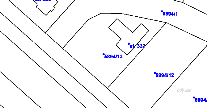 Parcela st. 5894/13 v KÚ Nenkovice, Katastrální mapa