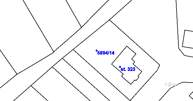 Parcela st. 5894/14 v KÚ Nenkovice, Katastrální mapa