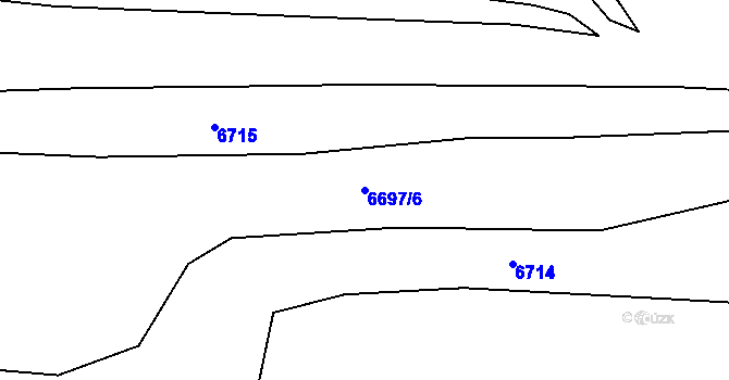 Parcela st. 6697/6 v KÚ Nenkovice, Katastrální mapa