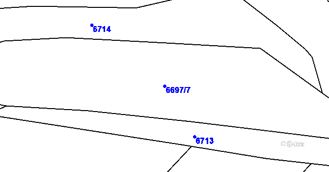 Parcela st. 6697/7 v KÚ Nenkovice, Katastrální mapa