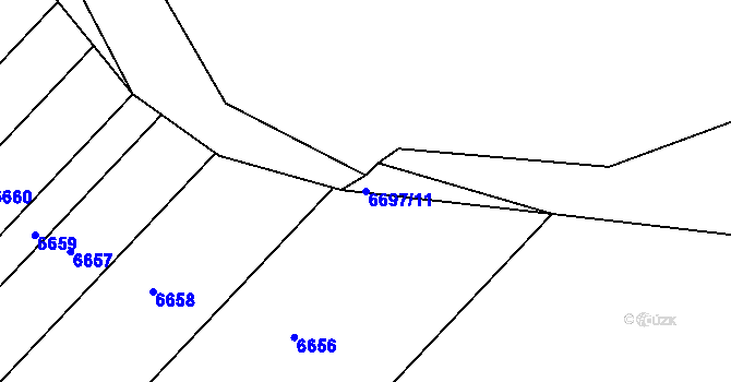 Parcela st. 6697/11 v KÚ Nenkovice, Katastrální mapa