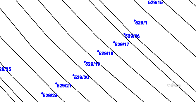 Parcela st. 529/18 v KÚ Nenkovice, Katastrální mapa