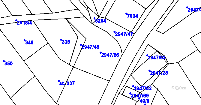 Parcela st. 2947/66 v KÚ Nenkovice, Katastrální mapa
