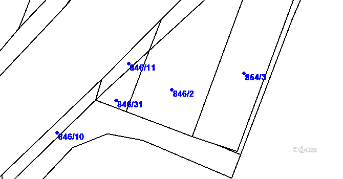 Parcela st. 846/2 v KÚ Neplachov, Katastrální mapa