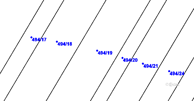 Parcela st. 494/19 v KÚ Neplachov, Katastrální mapa