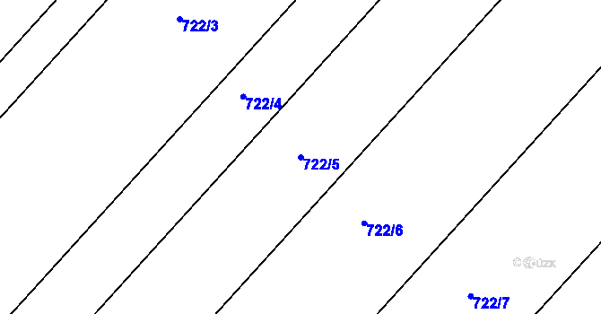 Parcela st. 722/5 v KÚ Neplachov, Katastrální mapa
