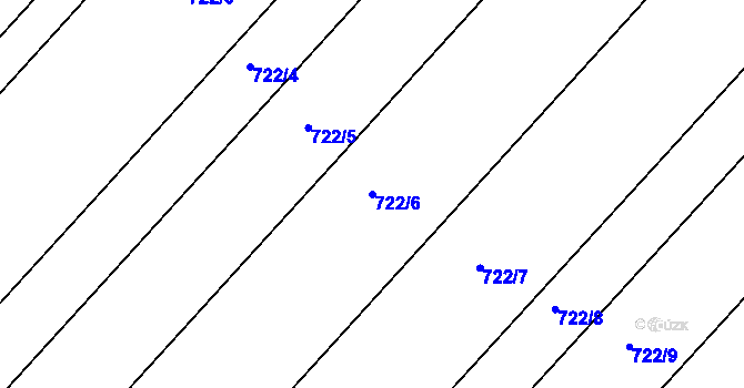 Parcela st. 722/6 v KÚ Neplachov, Katastrální mapa