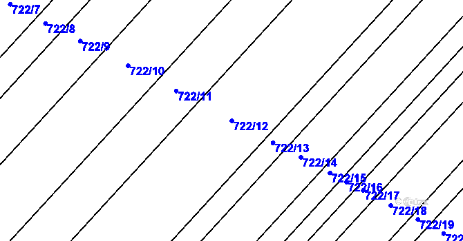 Parcela st. 722/12 v KÚ Neplachov, Katastrální mapa