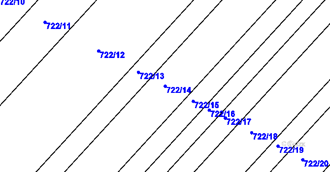 Parcela st. 722/14 v KÚ Neplachov, Katastrální mapa