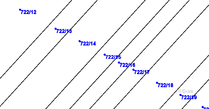 Parcela st. 722/15 v KÚ Neplachov, Katastrální mapa