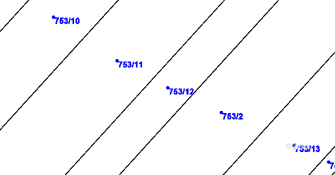 Parcela st. 753/12 v KÚ Neplachov, Katastrální mapa
