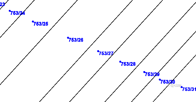 Parcela st. 753/27 v KÚ Neplachov, Katastrální mapa