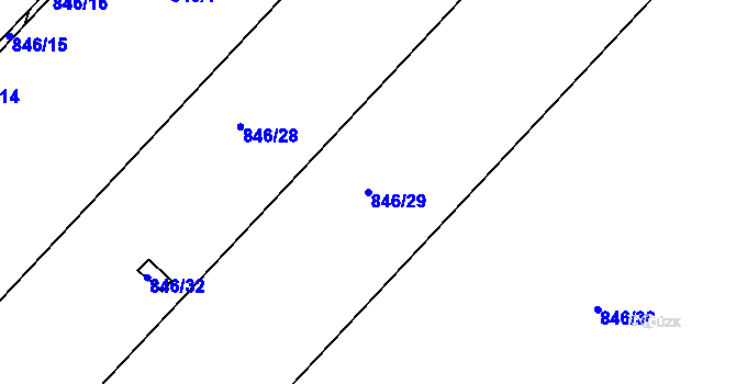 Parcela st. 846/29 v KÚ Neplachov, Katastrální mapa
