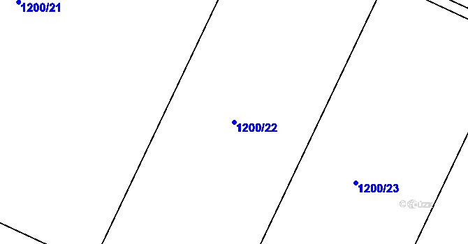 Parcela st. 1200/22 v KÚ Neplachov, Katastrální mapa