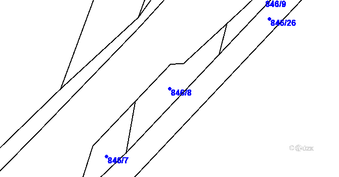 Parcela st. 846/8 v KÚ Neplachov, Katastrální mapa