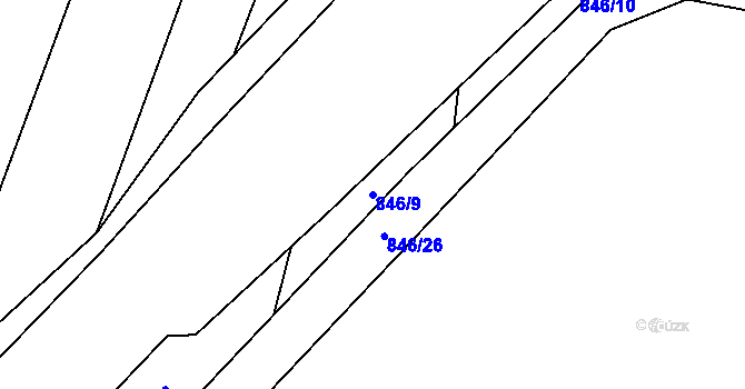 Parcela st. 846/9 v KÚ Neplachov, Katastrální mapa